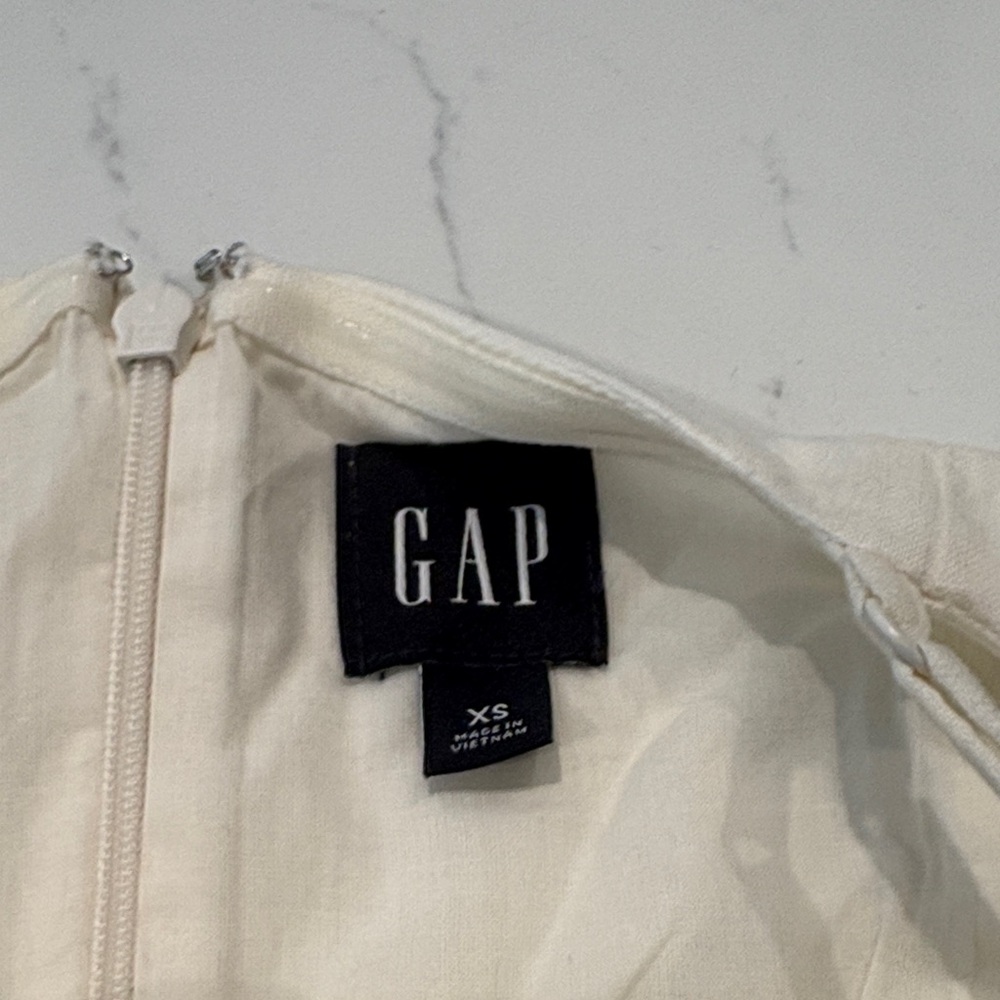 GAP Cream Sleeveless Slip Dress with Back Zipper - Picture 3 of 4